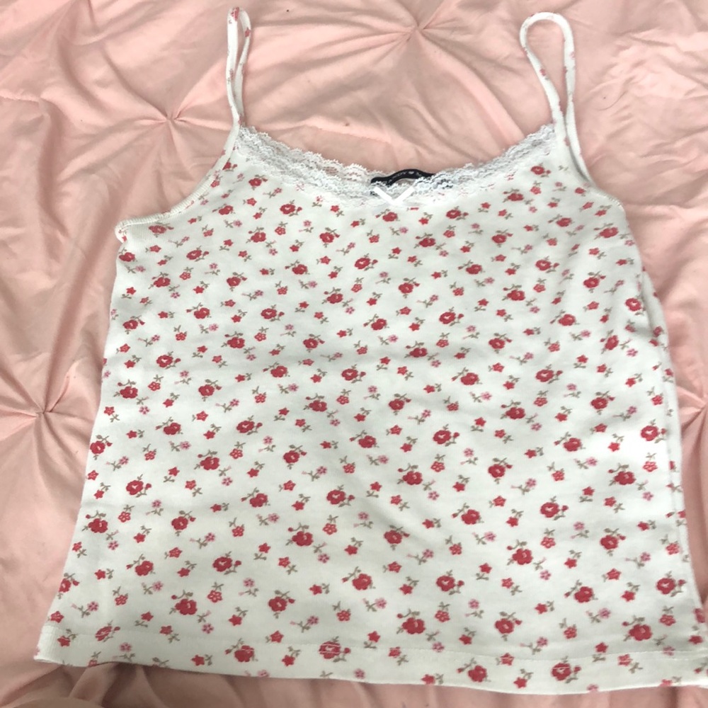 Floral brandy tank top